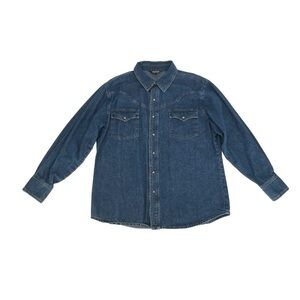 Guide Gear Men’s Pointed Collar Long Sleeve Jean Shirt Size Large